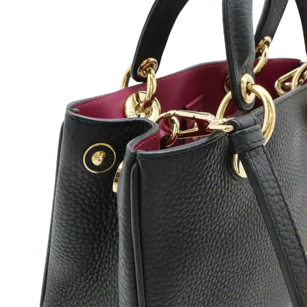 Christian Dior Diorissimo Mini Handbag/Shoulder Bag in Black Leather - Picture 5 of 9